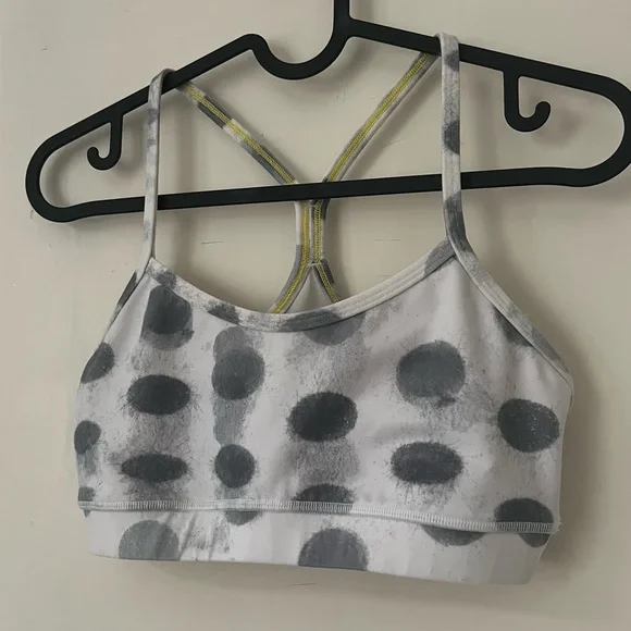 Lululemon Grey & White Polka Dot Sports Bra - Picture 3 of 5